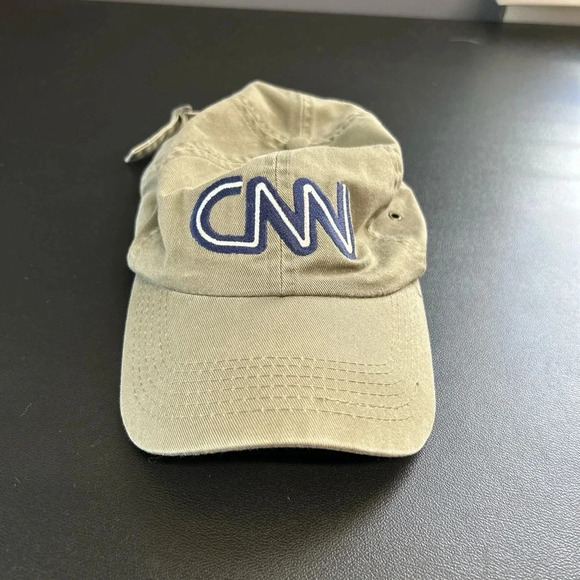 CNN Network Unbranded Baseball Cap Hat Green One Size Fits Most Cotton - Picture 1 of 9